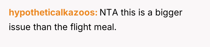 hypotheticalkazoos NTA this is a bigger issue than the flight...