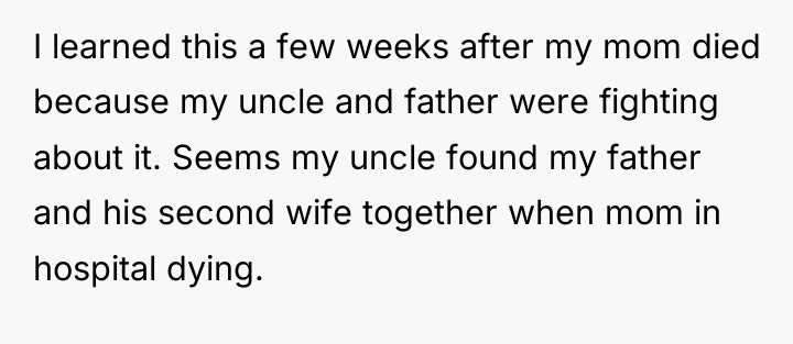 I learned this a few weeks after my mom died...