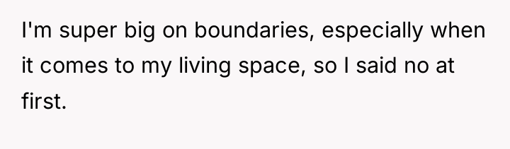 I'm super big on boundaries, especially when it comes to...