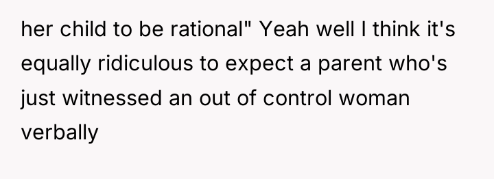 her child to be rational" Yeah well I think it's...