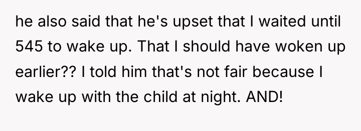 he also said that he's upset that I waited until...