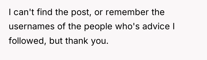 I can't find the post, or remember the usernames of...