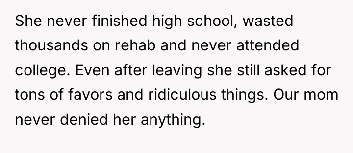 She never finished high school, wasted thousands on rehab and...