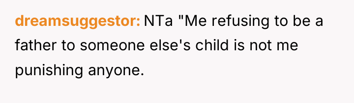 dreamsuggestor NTa "Me refusing to be a father to someone...
