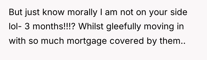 But just know morally I am not on your side...
