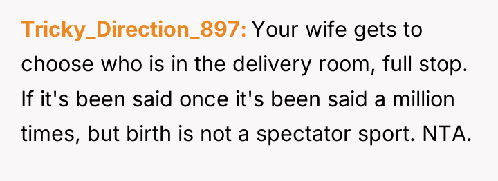 Tricky_Direction_897 Your wife gets to choose who is in the...