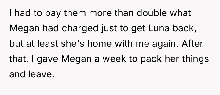 I had to pay them more than double what Megan...