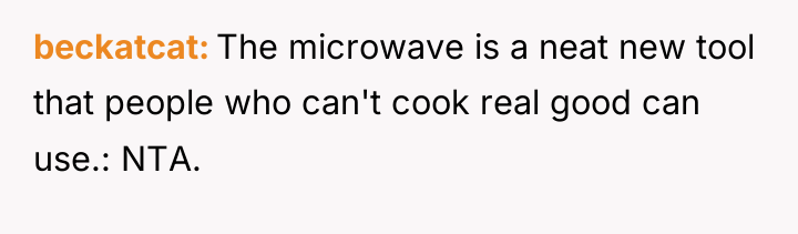beckatcat The microwave is a neat new tool that people...