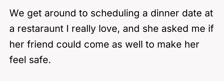 We get around to scheduling a dinner date at a...
