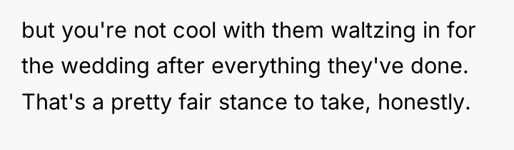 but you're not cool with them waltzing in for the...