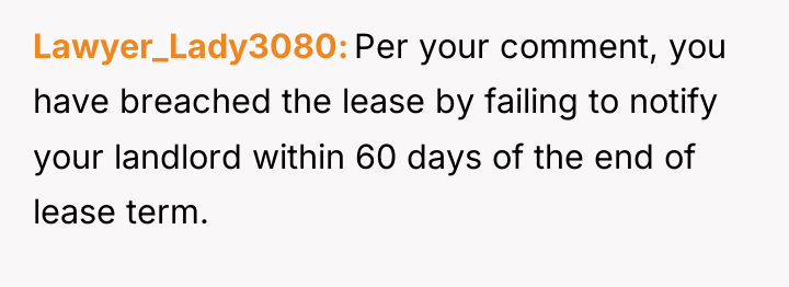 Lawyer_Lady3080 Per your comment, you have breached the lease by...