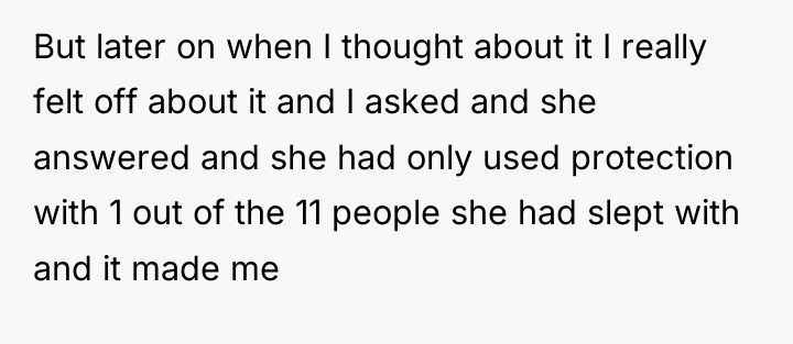 But later on when I thought about it I really...