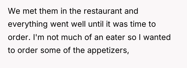 We met them in the restaurant and everything went well...