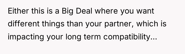 Either this is a Big Deal where you want different...