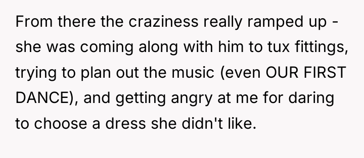 From there the craziness really ramped up - she was...
