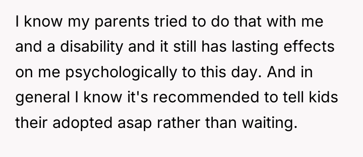 I know my parents tried to do that with me...