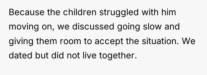 Because the children struggled with him moving on, we discussed...