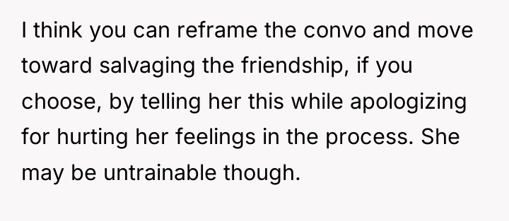 I think you can reframe the convo and move toward...