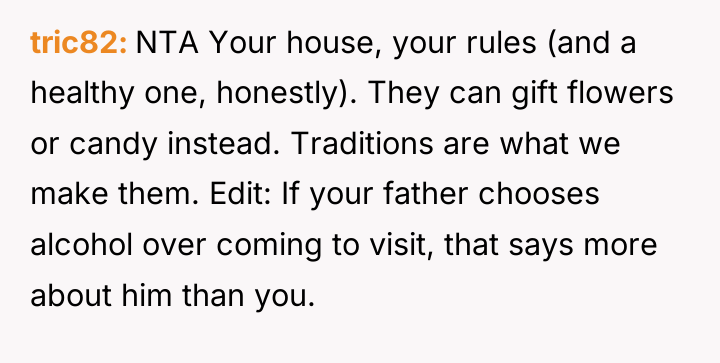 tric82 NTA Your house, your rules (and a healthy one,...