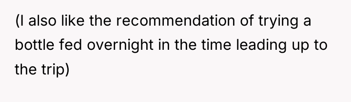 (I also like the recommendation of trying a bottle fed...