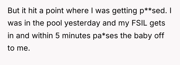 But it hit a point where I was getting p**sed....