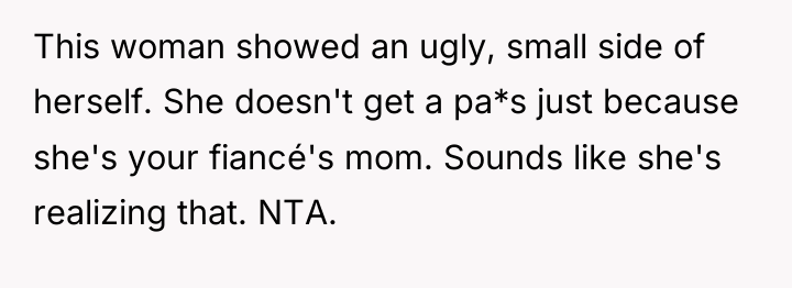 This woman showed an ugly, small side of herself. She...