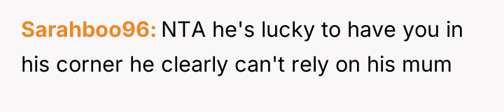 Sarahboo96 NTA he's lucky to have you in his corner...