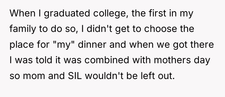 When I graduated college, the first in my family to...