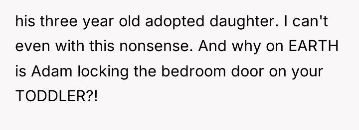 his three year old adopted daughter. I can't even with...