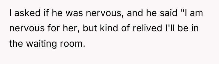 I asked if he was nervous, and he said "I...