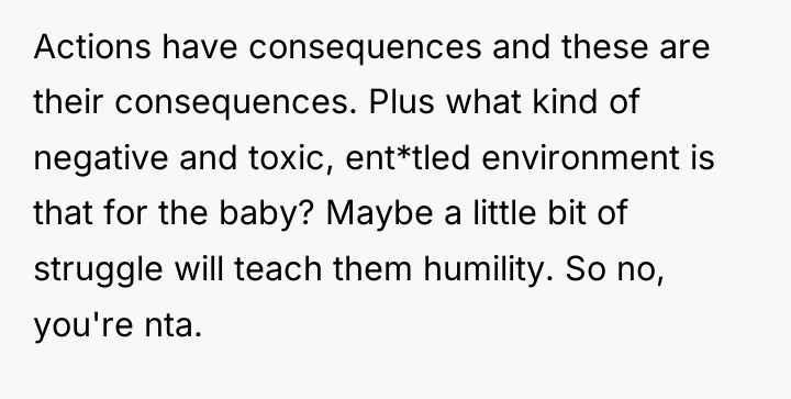 Actions have consequences and these are their consequences. Plus what...