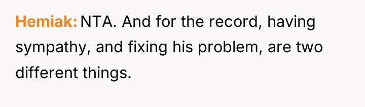 Hemiak NTA. And for the record, having sympathy, and fixing...