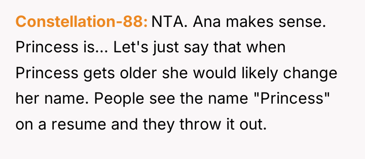 Constellation-88 NTA. Ana makes sense. Princess is... Let's just say...