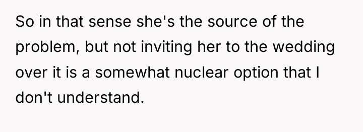 So in that sense she's the source of the problem,...
