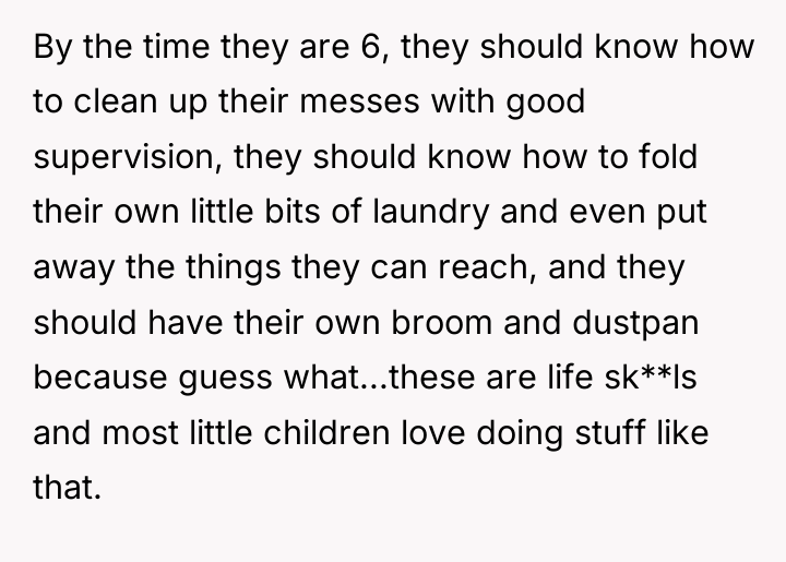 By the time they are 6, they should know how...