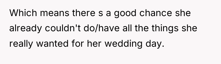 Which means there s a good chance she already couldn't...