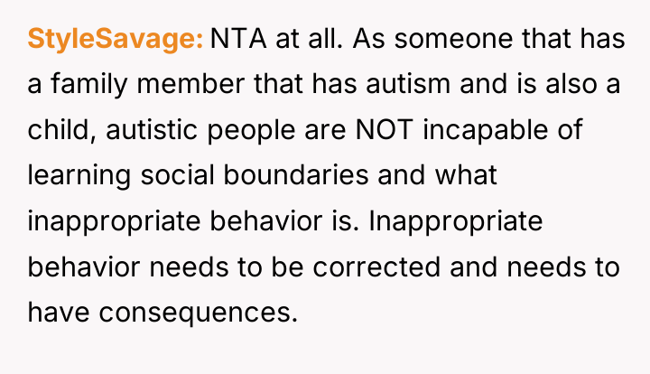 StyleSavage NTA at all. As someone that has a family...