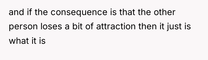 and if the consequence is that the other person loses...