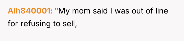 Alh840001 "My mom said I was out of line for...