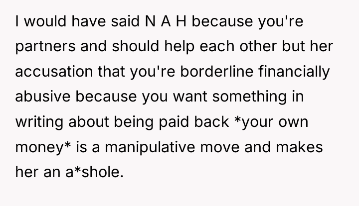 I would have said N A H because you're partners...