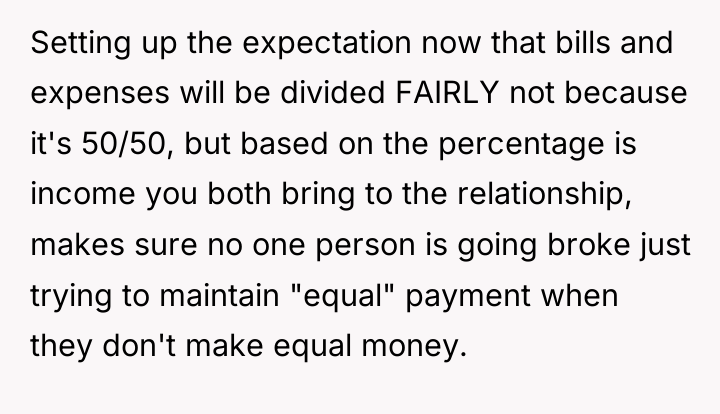 Setting up the expectation now that bills and expenses will...