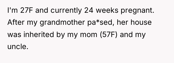 I'm 27F and currently 24 weeks pregnant. After my grandmother...