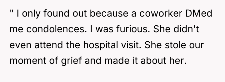 " I only found out because a coworker DMed me...