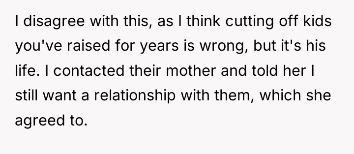 I disagree with this, as I think cutting off kids...