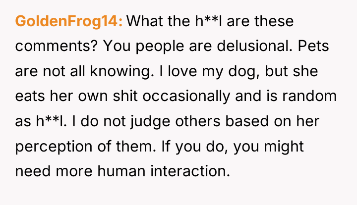 GoldenFrog14 What the h**l are these comments? You people are...