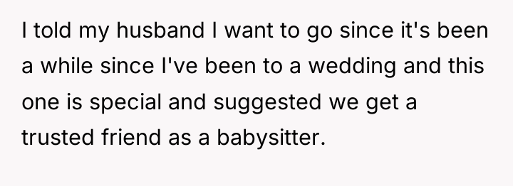 I told my husband I want to go since it's...