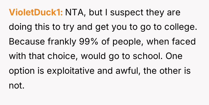 VioletDuck1 NTA, but I suspect they are doing this to...