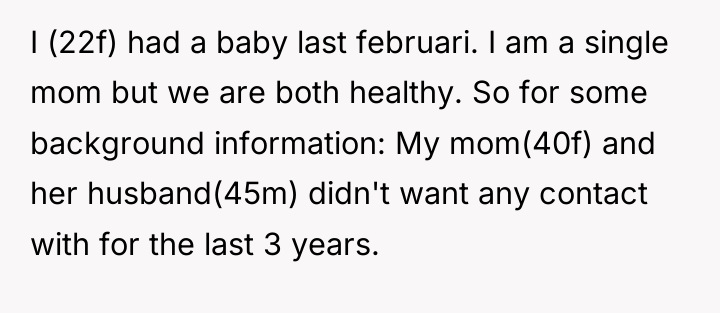 I (22f) had a baby last februari. I am a...