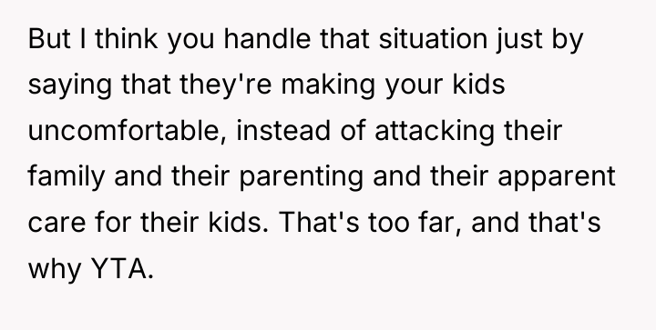 But I think you handle that situation just by saying...