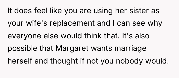 It does feel like you are using her sister as...